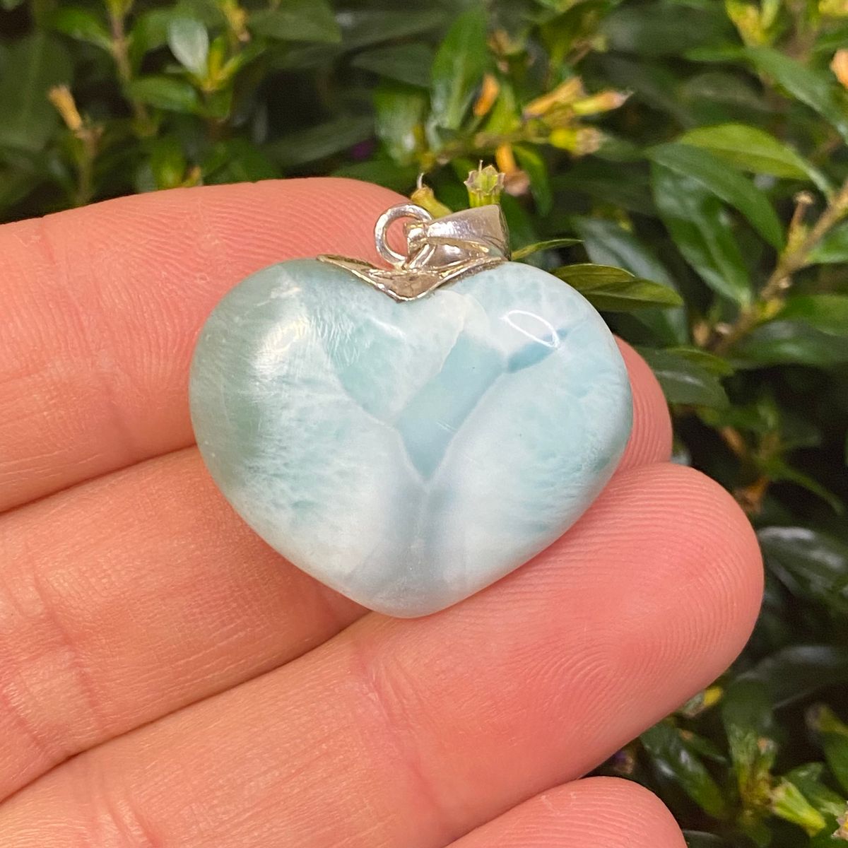 Larimar hjerte vedhæng