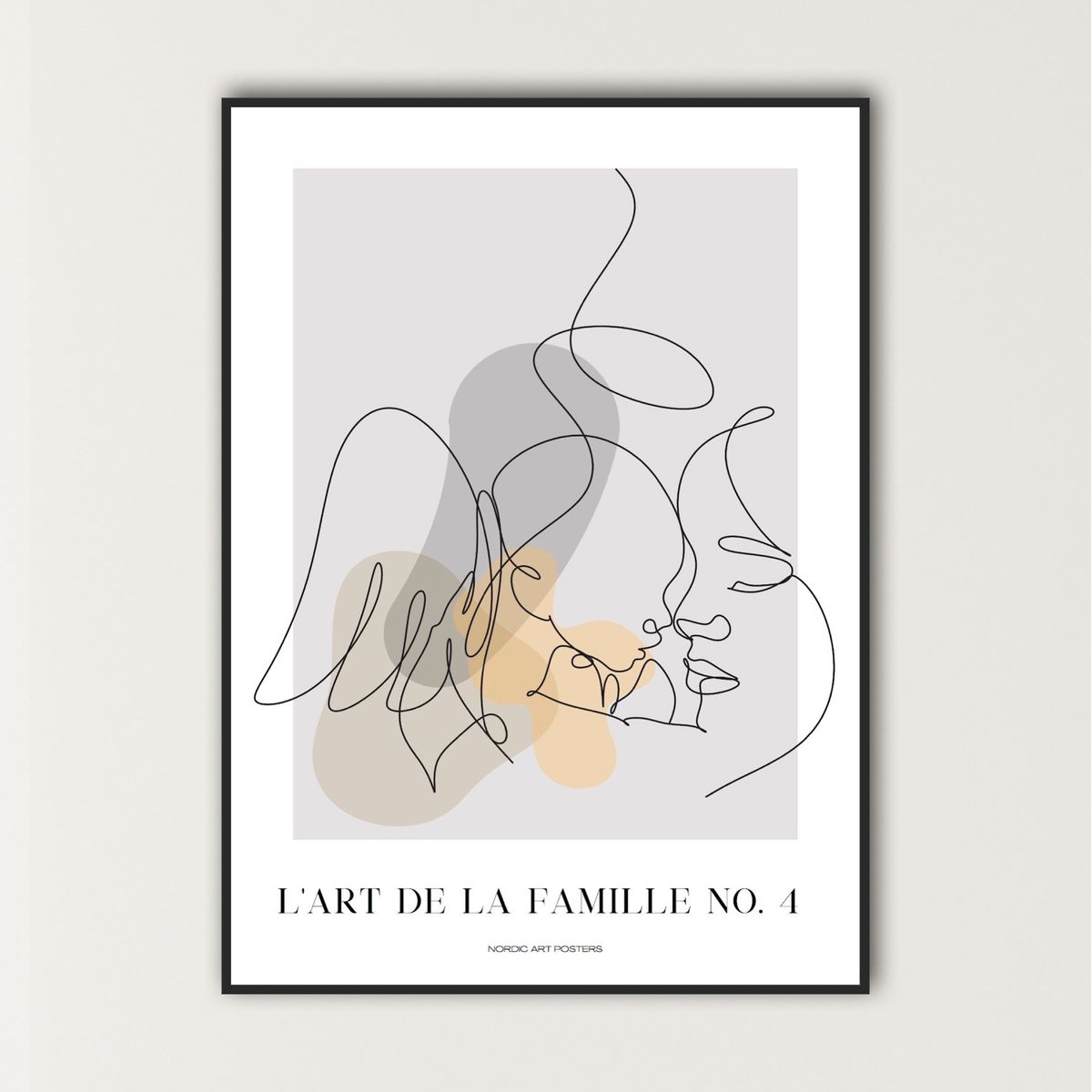 Lart de la famille No4 30x40cm Med lys ramme