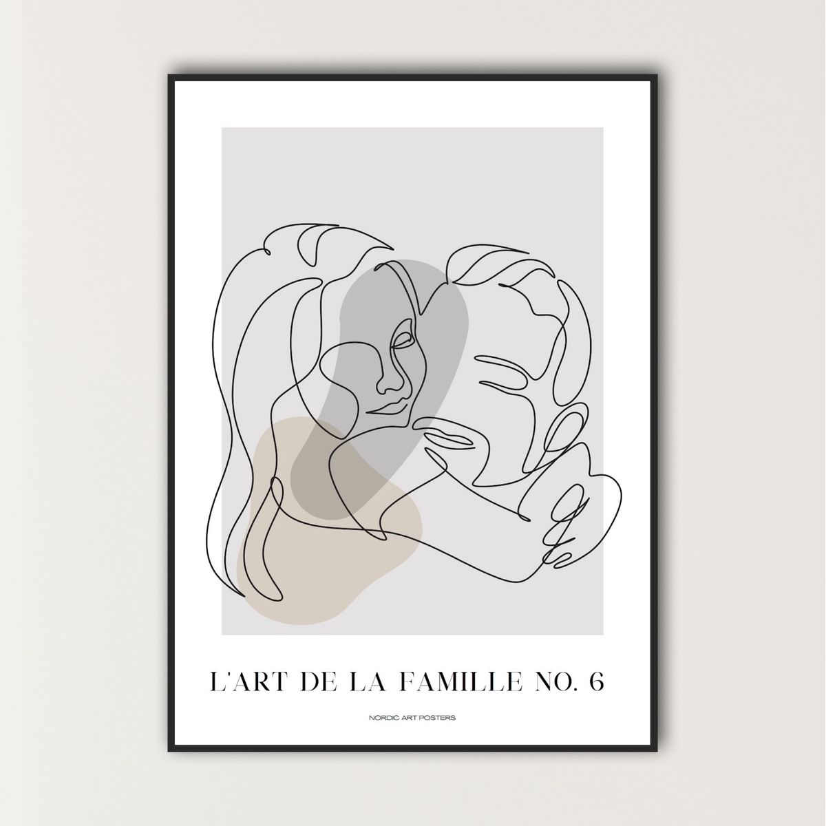 Lart de la famille No6 30x40cm Med lys ramme