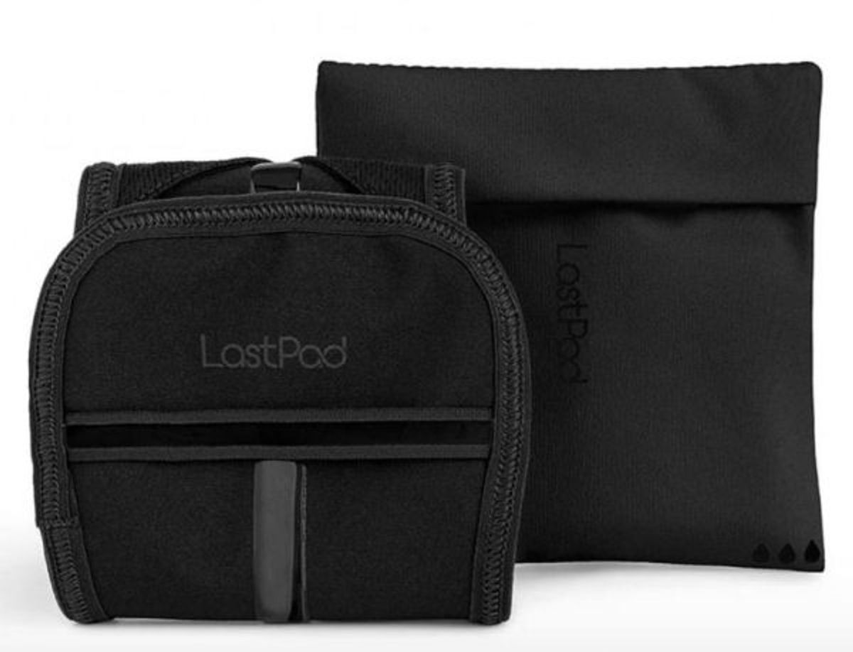 Lastpad night pad reusable menstruation pad black + pouch Large