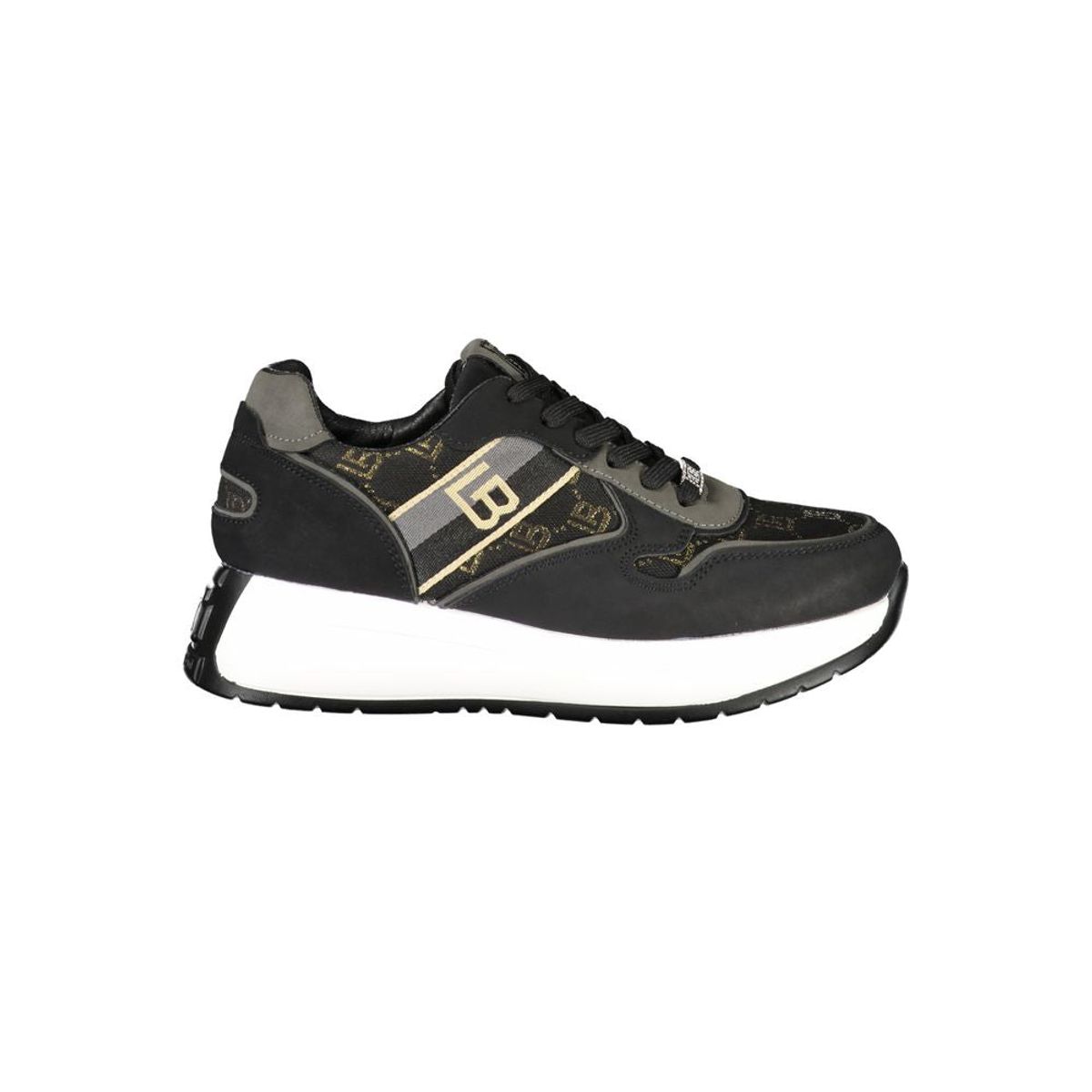 Laura Biagiotti Black Polyester Sneakers