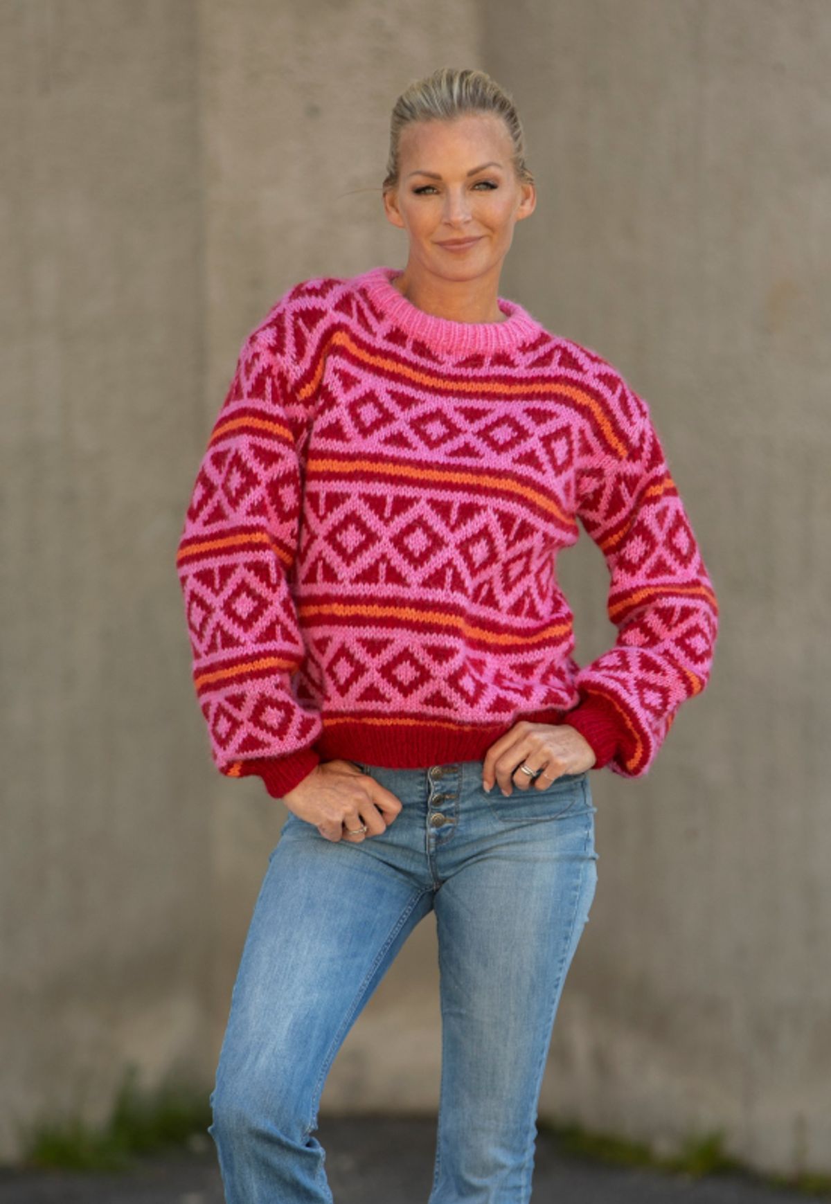 "Lava" Genser - Viking Design 2227-4 Kit - XS-XXL - Viking Alpaca Bris, fra Viking