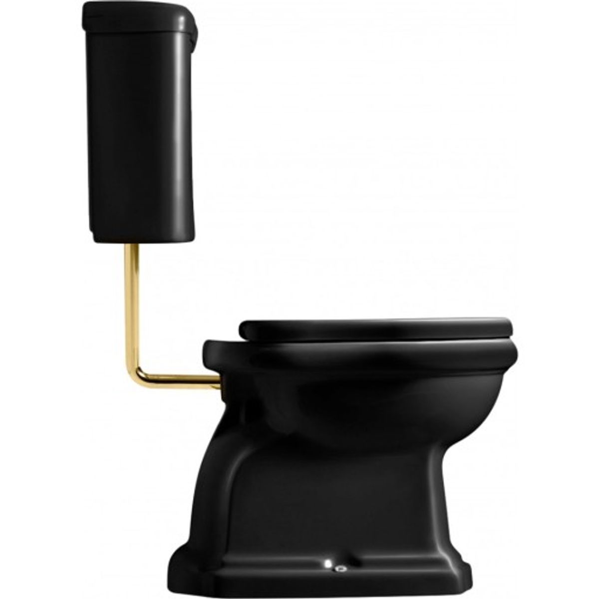 Lavabo Retro Low toilet, sort/messing