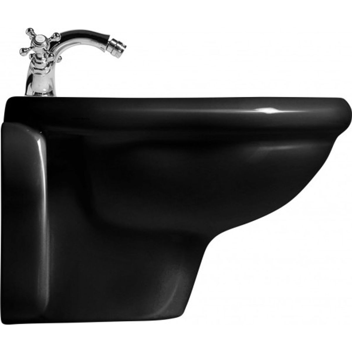 Lavabo Retro væghængt bidet blank sort