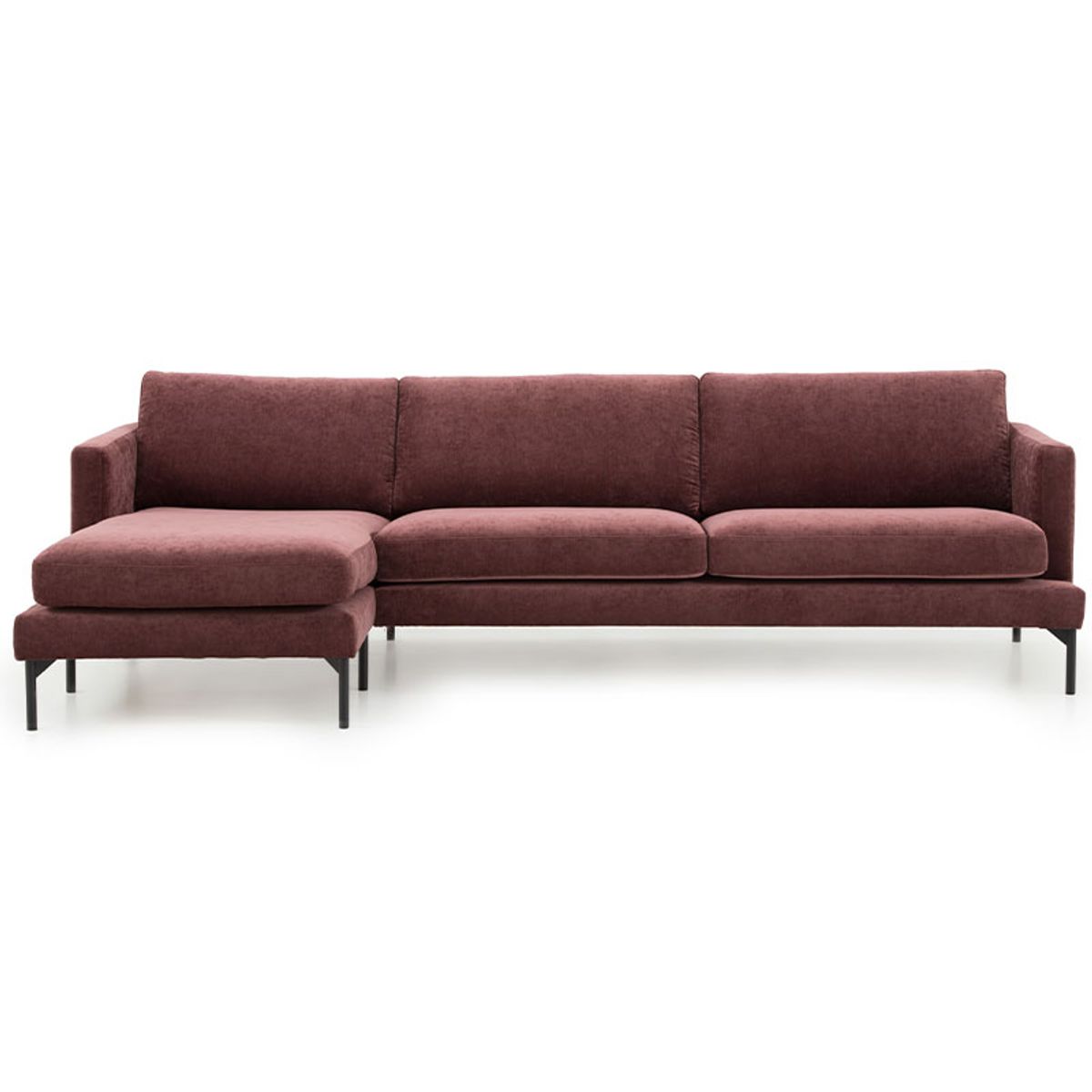 Lavar 3 pers. sofa m/chaiselong - stof/læder