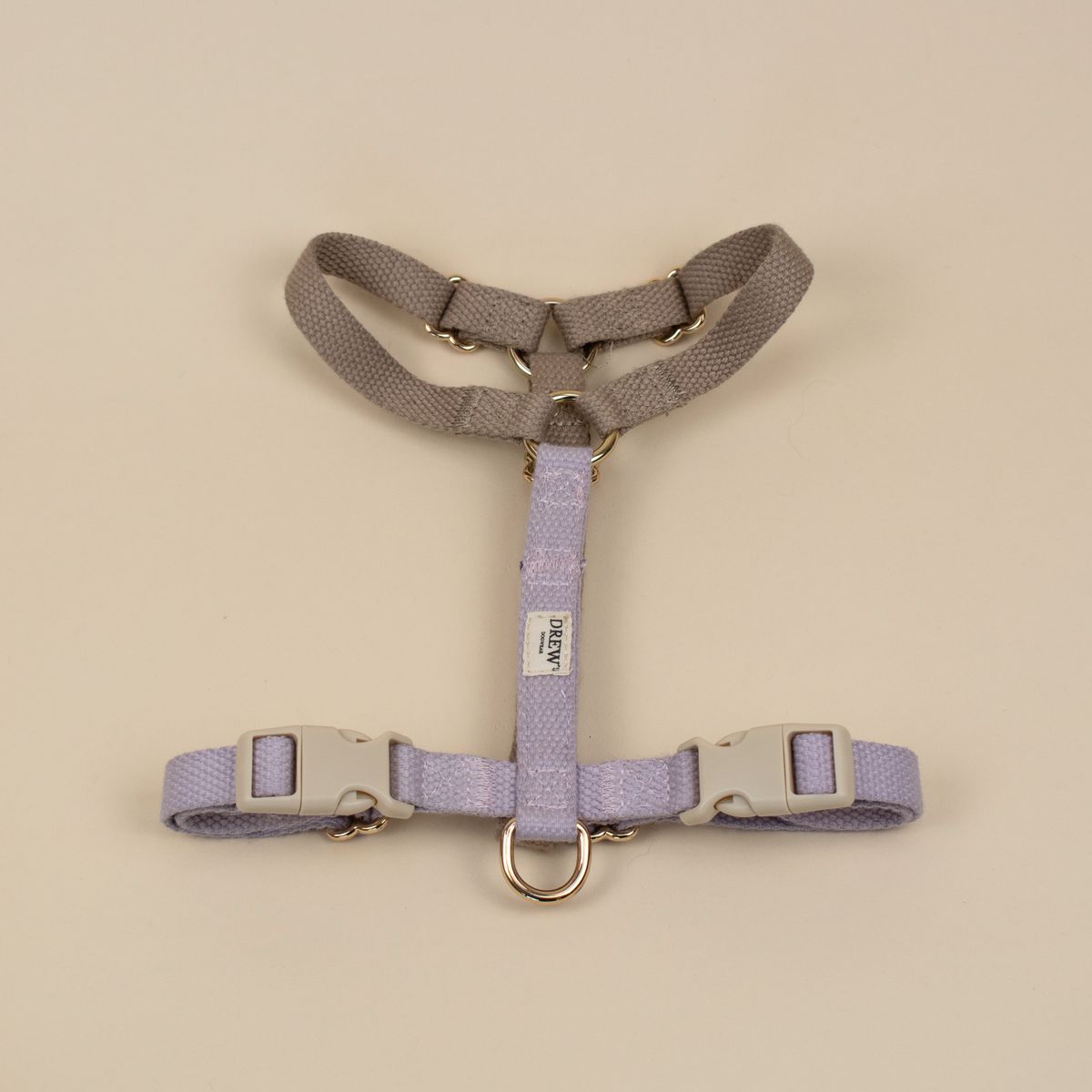 Lavender / Justerbar hundesele (beige/lilla) - XS / Beige/lilla