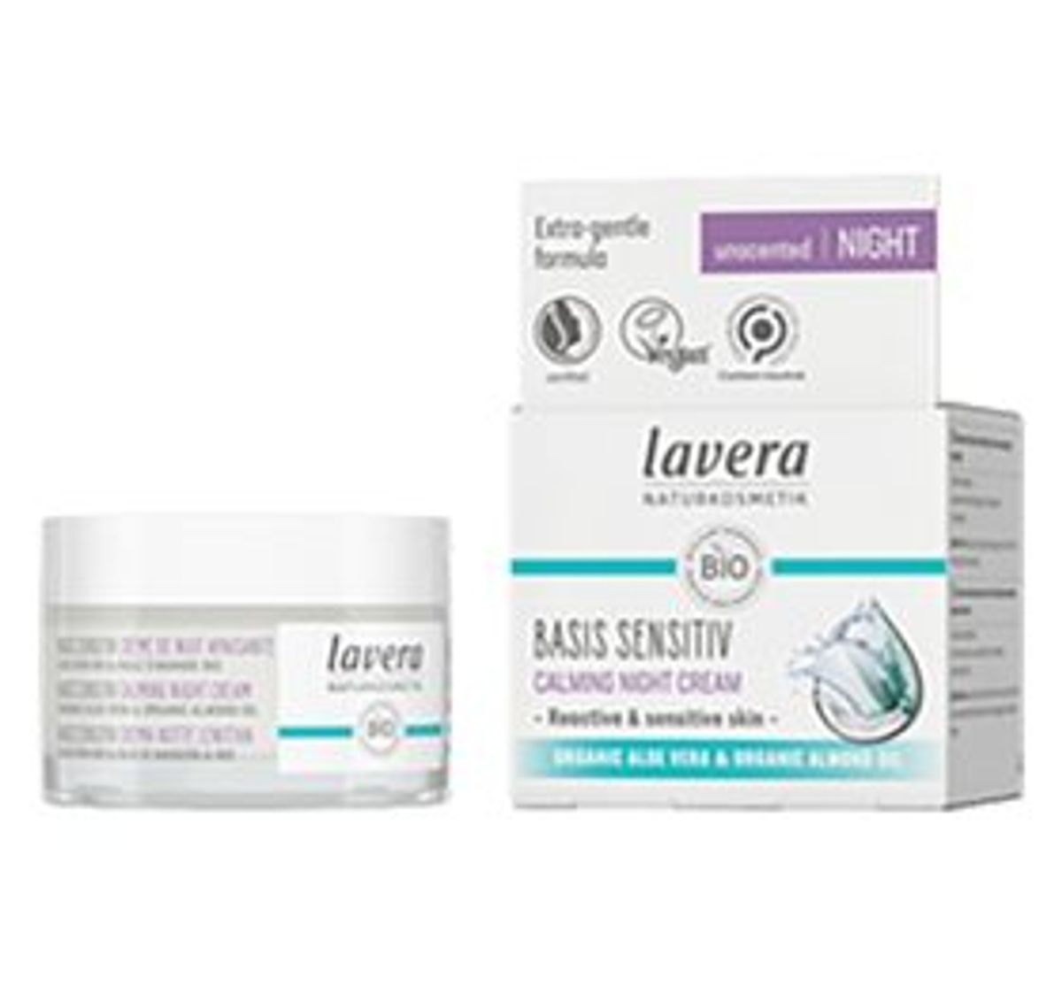 Lavera Calming Night Cream Basis Sensitive &bull; 50 ml.