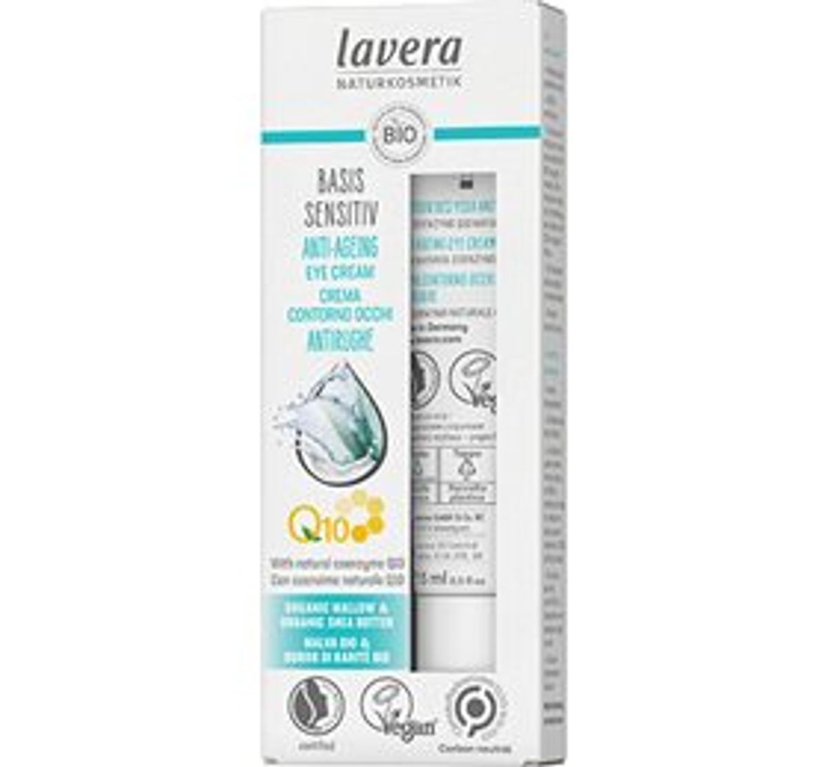 Lavera Eye Cream Q10 Basis Sensitiv &bull; 15 ml.