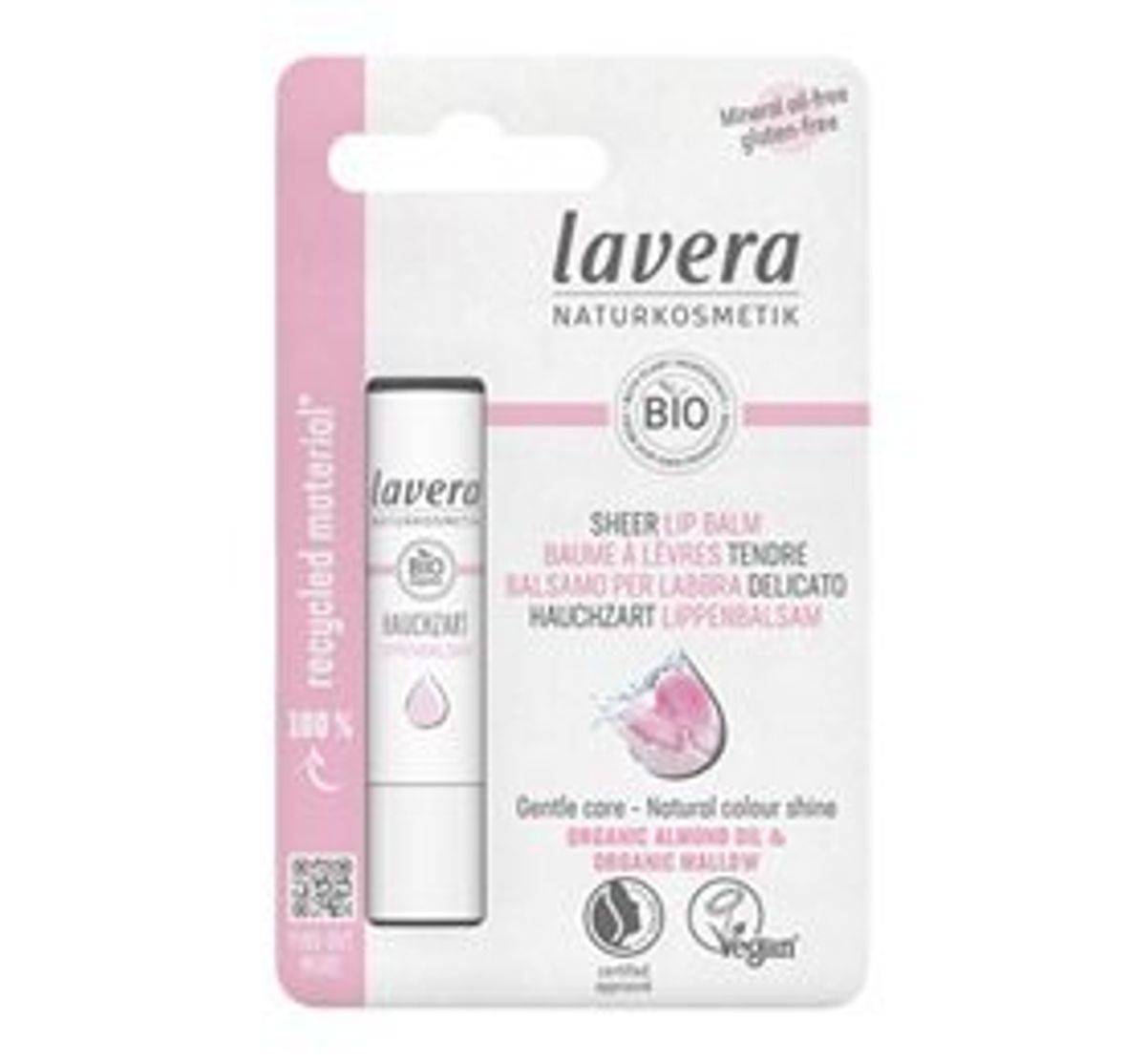 Lavera Læbepomade pearly pink, 4g.