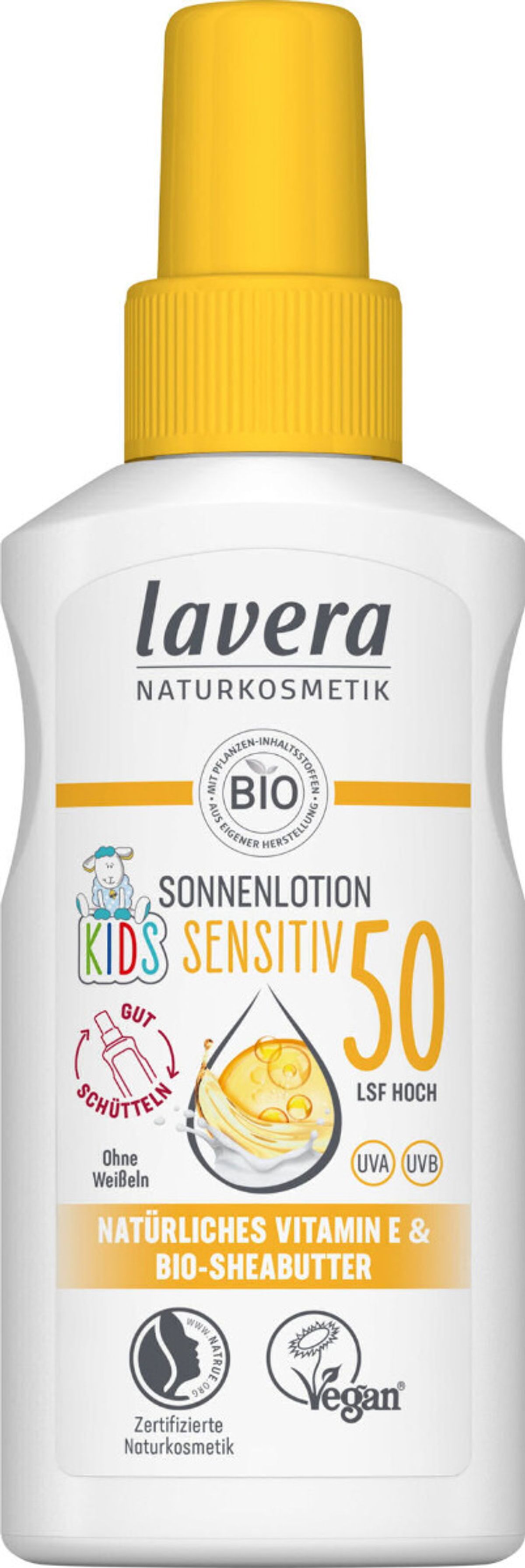 Lavera naturkosmetik kids sonnenlotion sensitiv SPF50 100ml