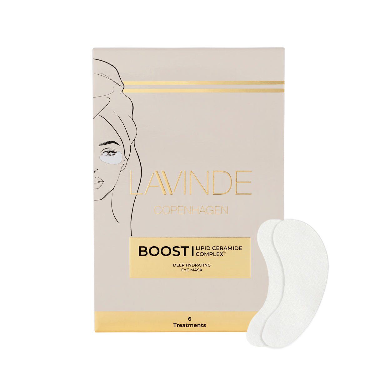 Lavinde Boost Deep Hydrating Eye Mask, 6 behandlinger