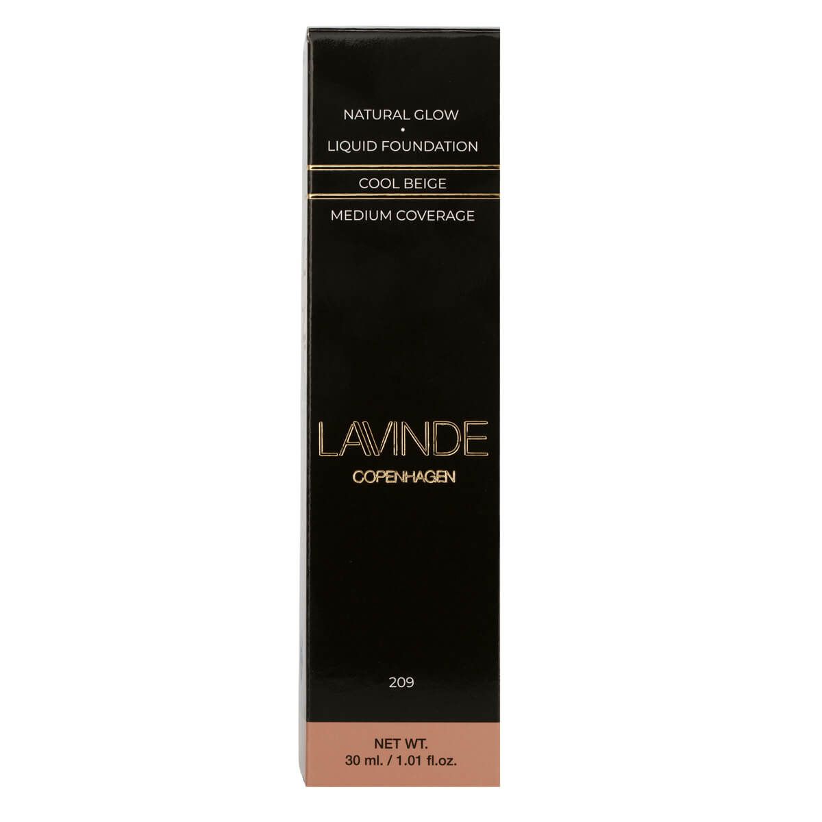 Lavinde Copenhagen NATURAL GLOW Liquid Foundation Cool Beige (209) 30ml