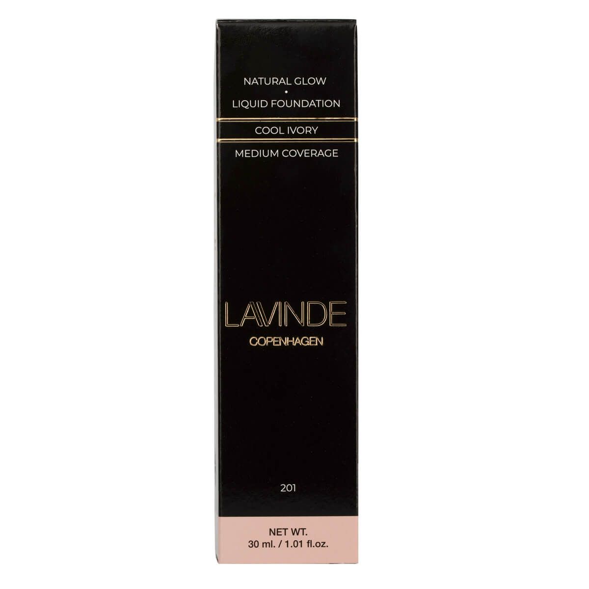 Lavinde Copenhagen NATURAL GLOW Liquid Foundation Cool Ivory (201) 30ml