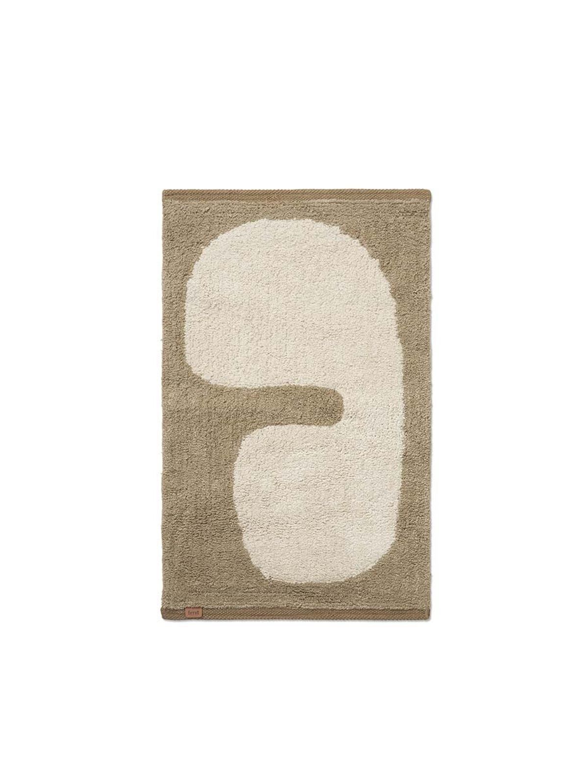 Lay Washable Mat fra Ferm Living (Dark taupe / Off-white)