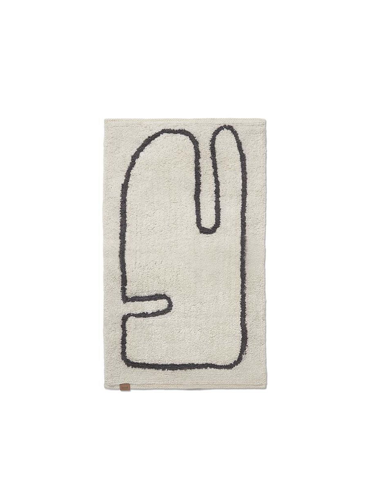 Lay Washable Mat fra Ferm Living (Off-white / coffee)