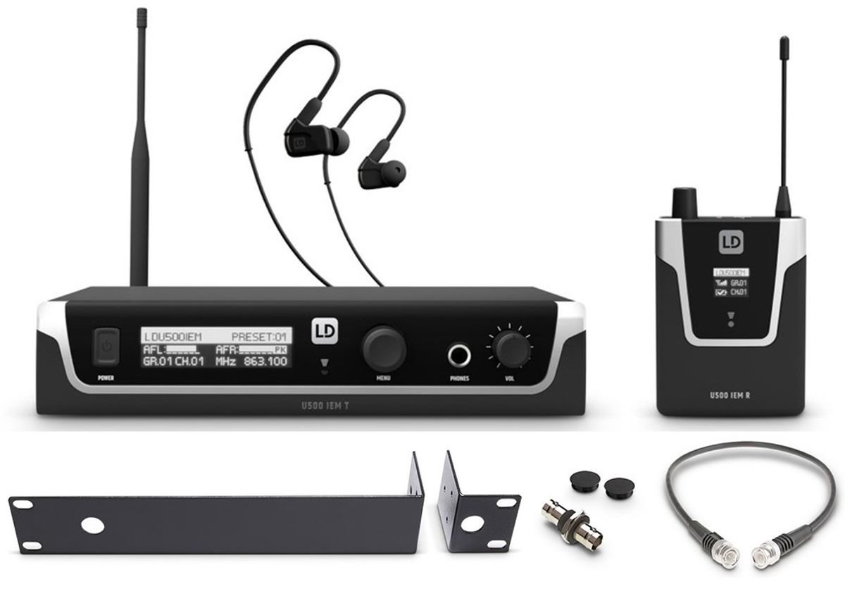 LD Systems U505 IEM HP - In-Ear system med propper 584-608 MHz