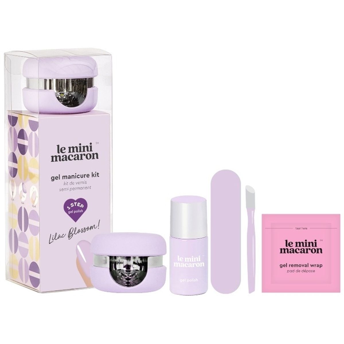 Le Mini Macaron Gel Manicure Kit - Lilac Blossom