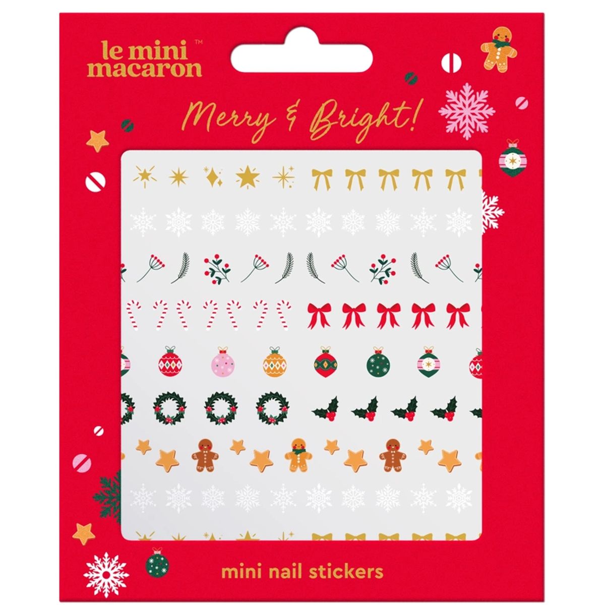 Le Mini Macaron Nail Art Stickers - Merry & Bright