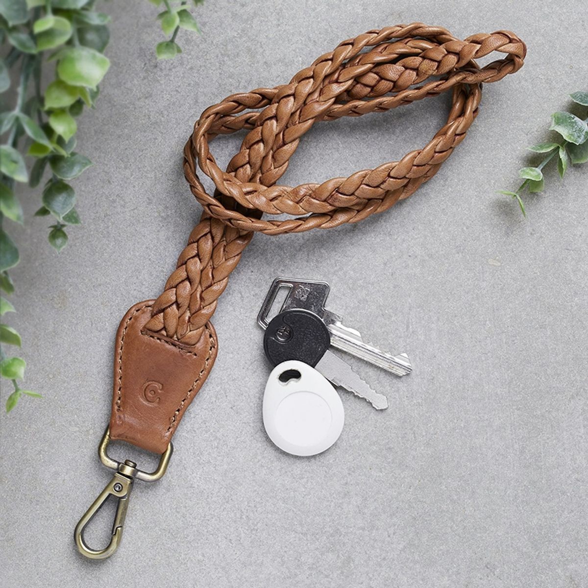 Leather by Corium - Corium læder keyhanger - cognac