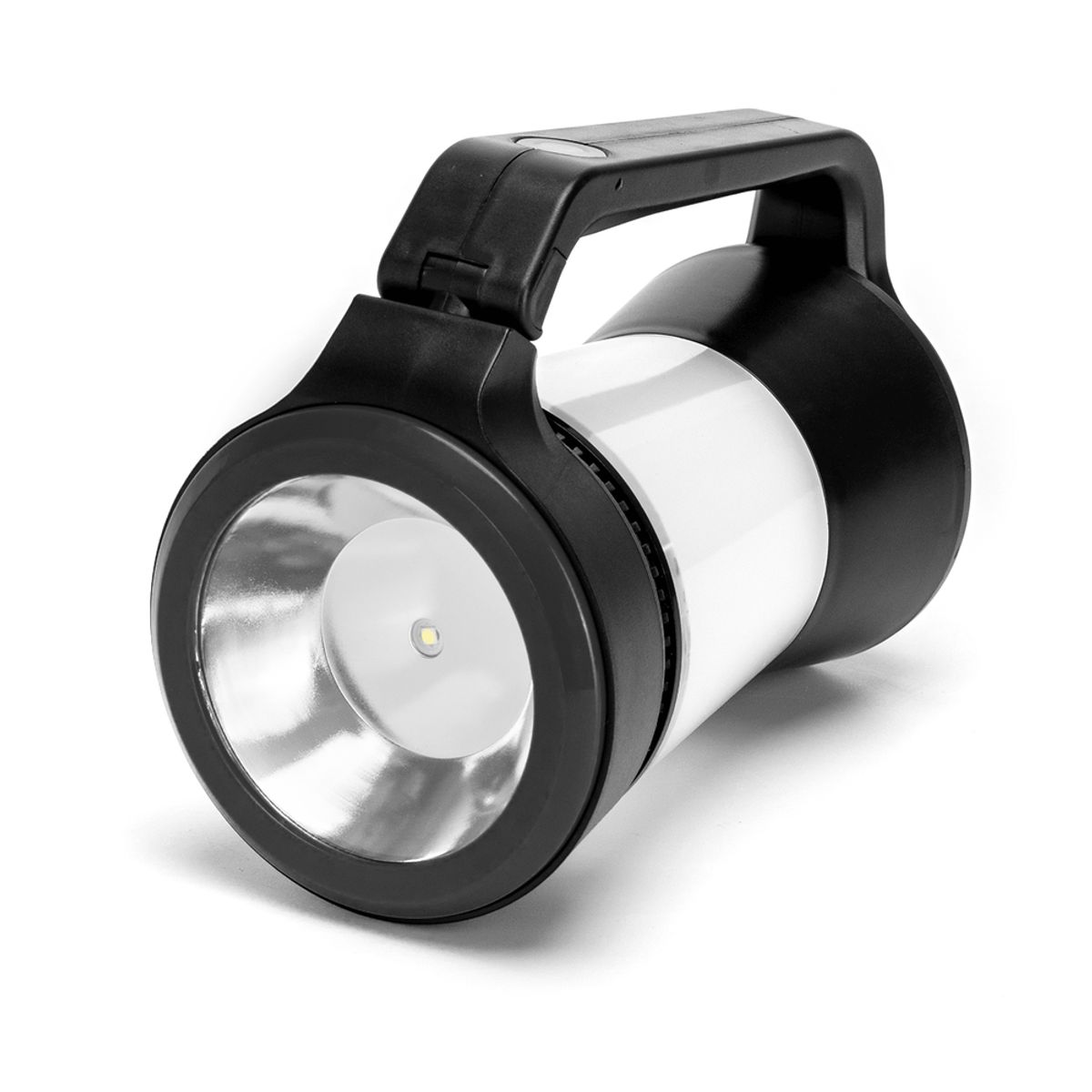 LED 3-i-1 Campinglampe med Drejedæmpning, 22 SMD, Sort - Bruger 3x AA-batterier