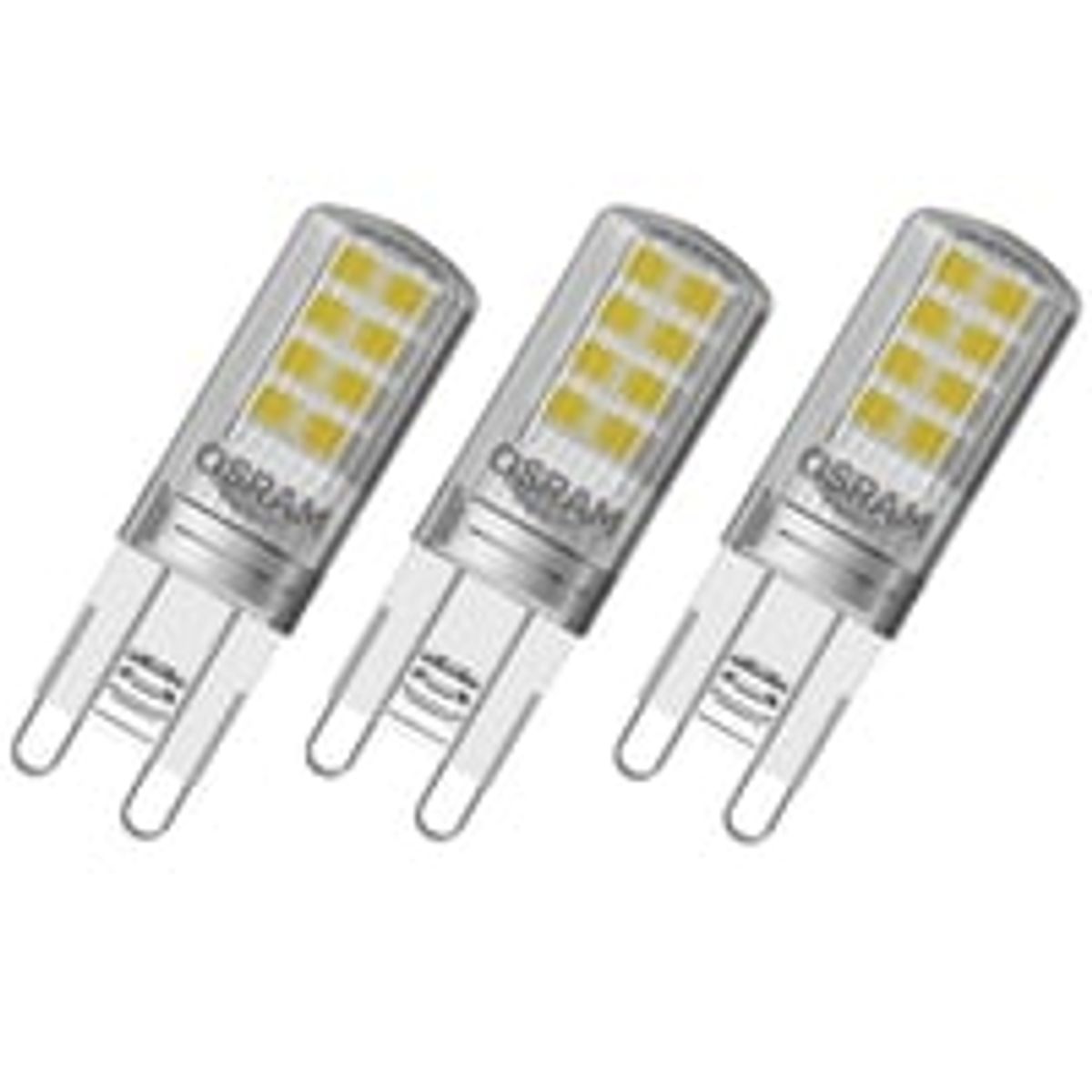 LED Base Special Pin 2,6W, 320 lumen, G9, klar, 3-pak