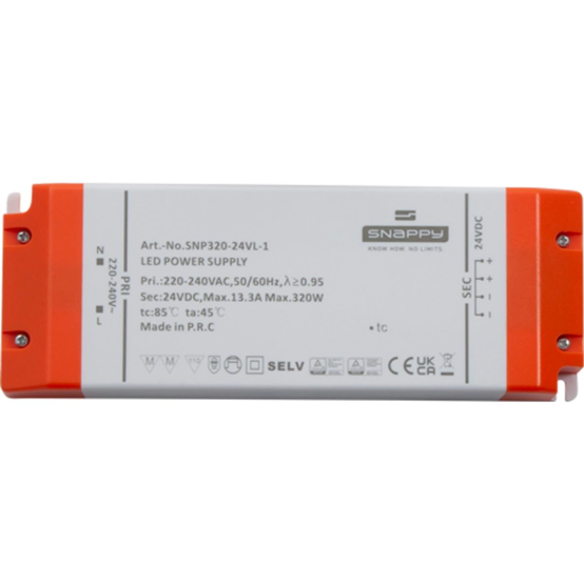 LED Driver 320W 24Vdc IP20