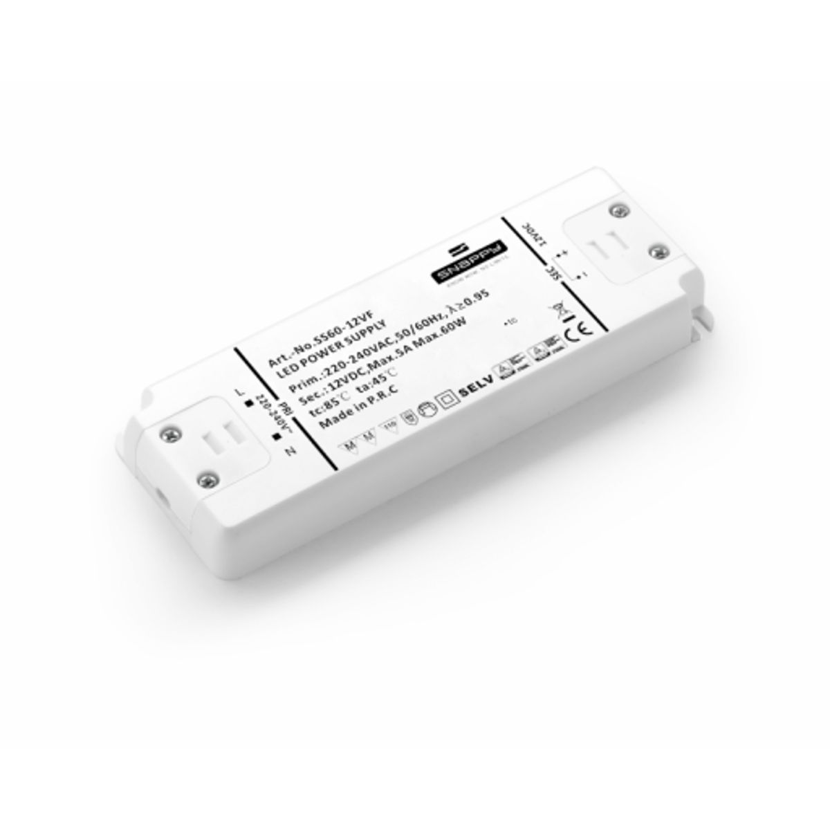 LED Driver Snappy 60W 12VDC, ikke dæmpbar