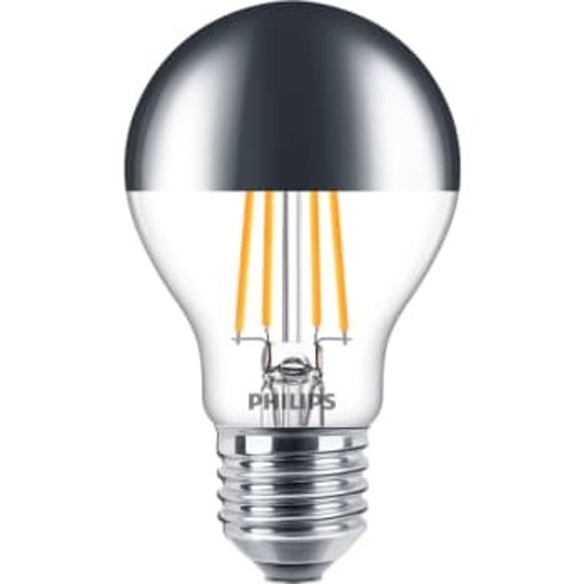 LED Filament 7,2W 827, 650 lumen, E27, klar, dæmp, topforspejlet