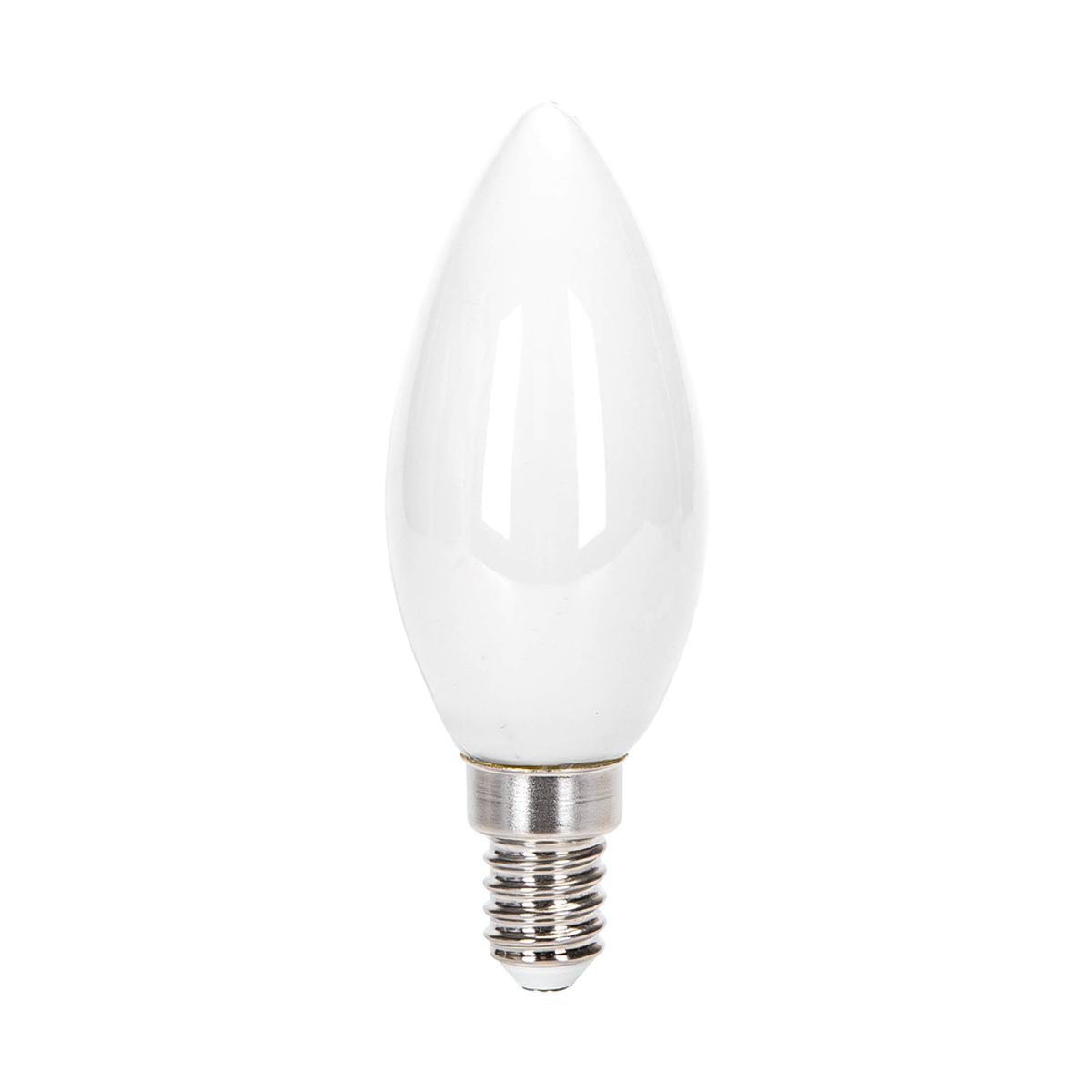 LED Filament pære C35 - E14 4W 2700K, mat hvid - Kulør : Varm