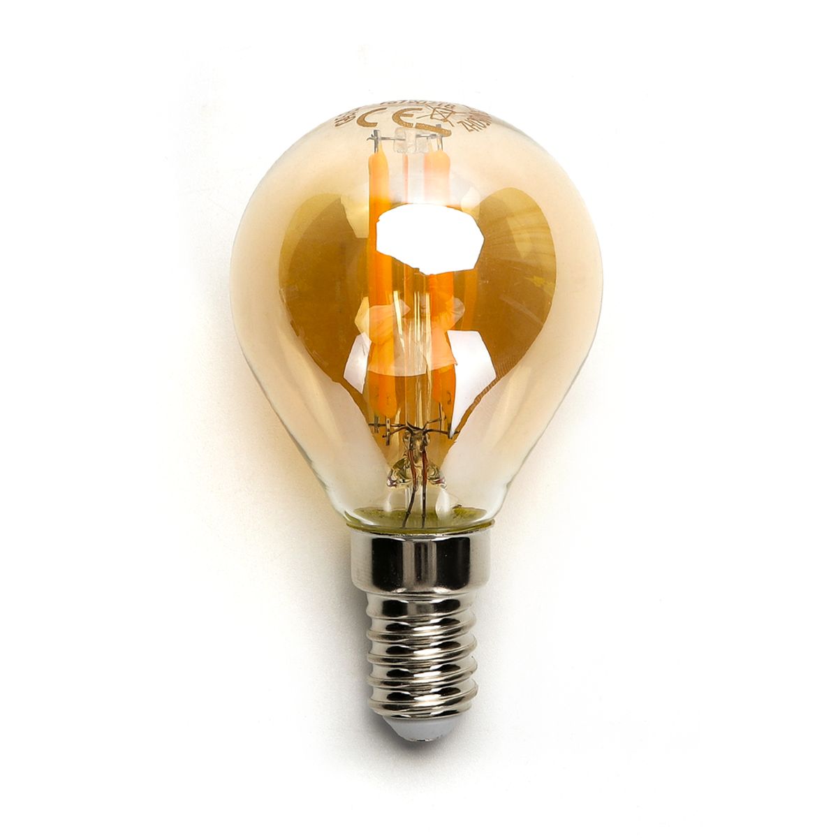 LED Filament pære G45 E14 4W 2200K Amber - Kulør : Ekstra varm