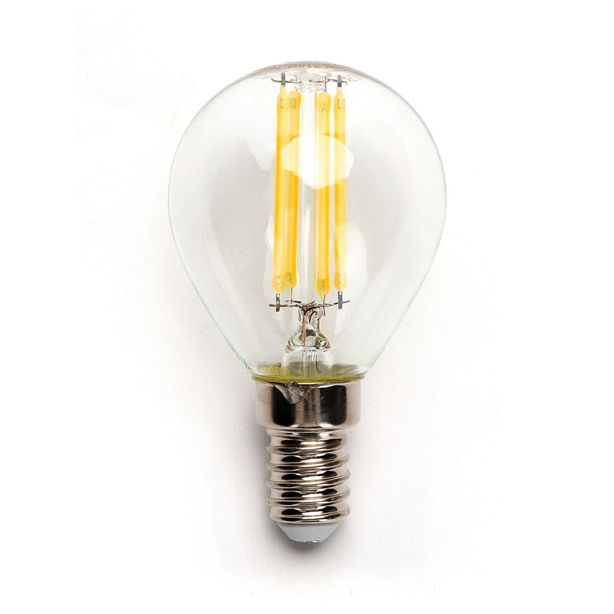 LED Filament pære G45 E14 4W - 2700K, Klar - Kulør : Varm