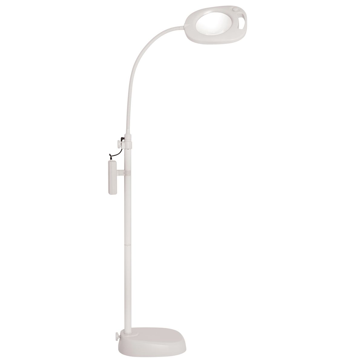 LED Gulvlampe Med Lup - 3 IN 1 Hvid - 9343