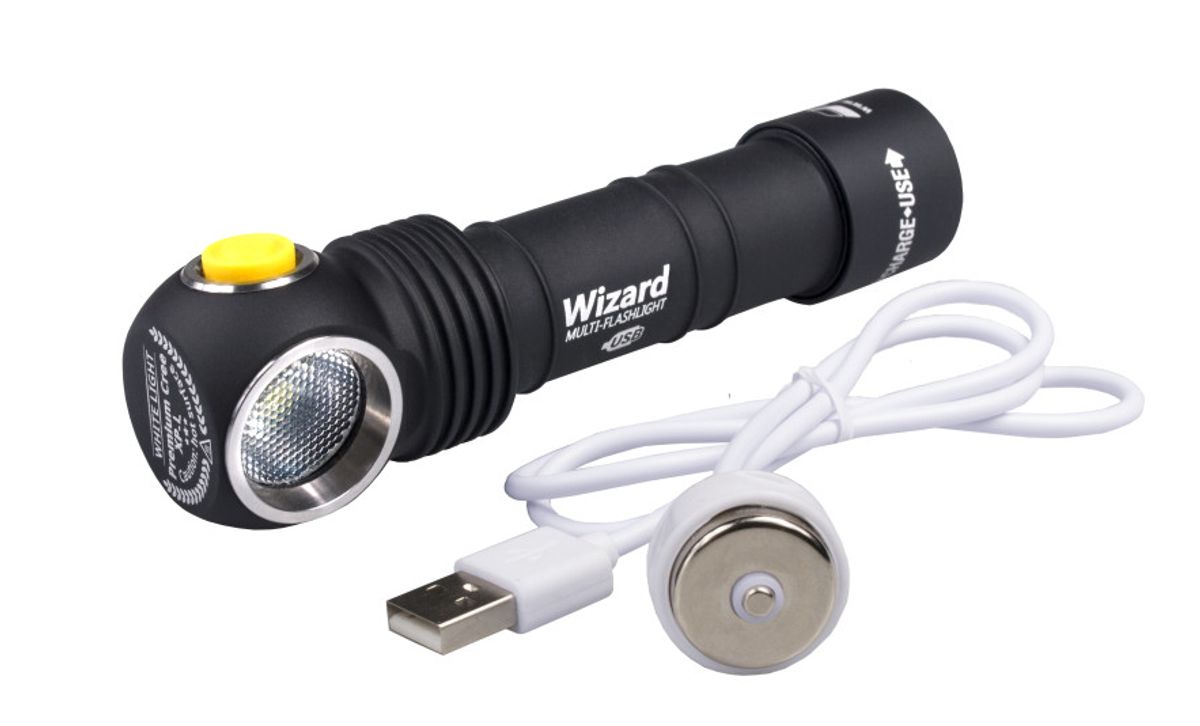 LED Lommelygte, Alu, 1250LM, Armytek Wizard USB