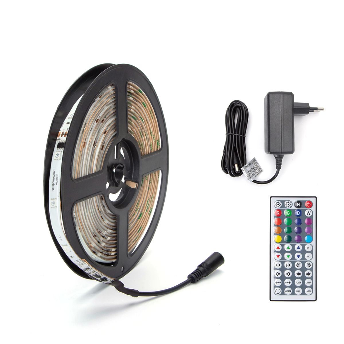 LED RGB LED Strip Lys, 5m, 5050-30, 44-knaps Controller