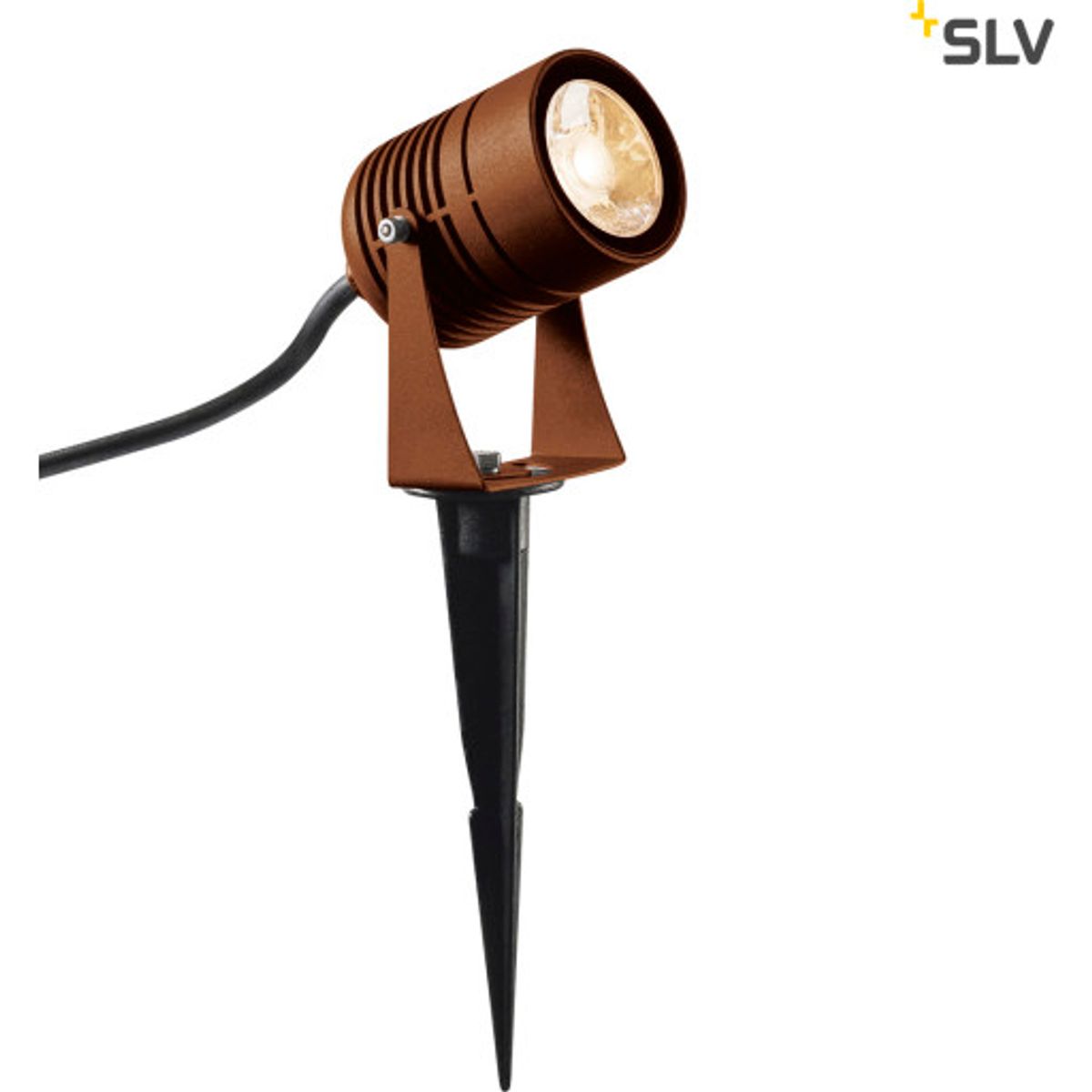 LED SPIKE, rustfarvet, IP55, 3000K, 40°