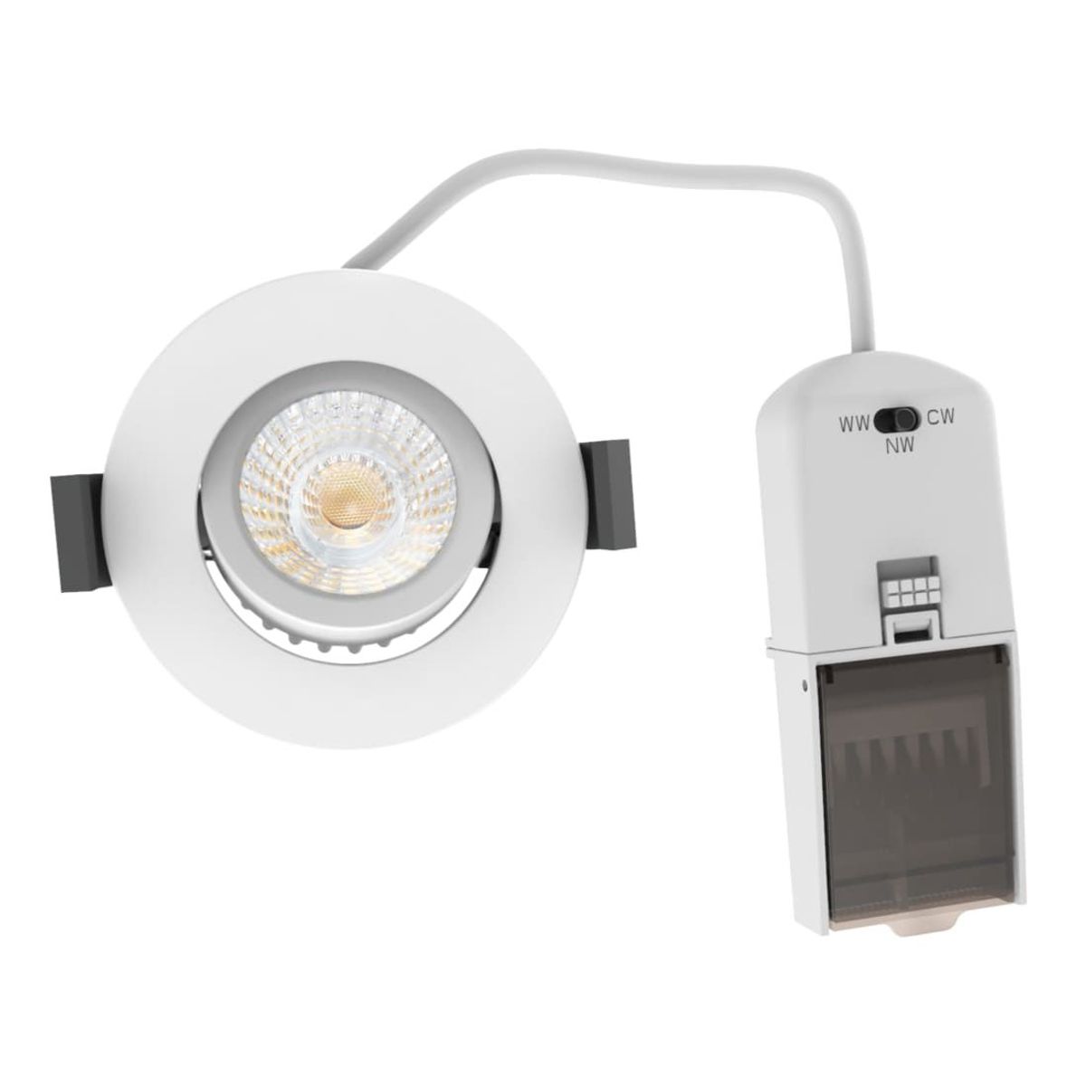 LED Spot - Indbygningsspot - 5w Tano - Hvid - Dæmpbar - CCT (2700K - 3000K - 4000K)