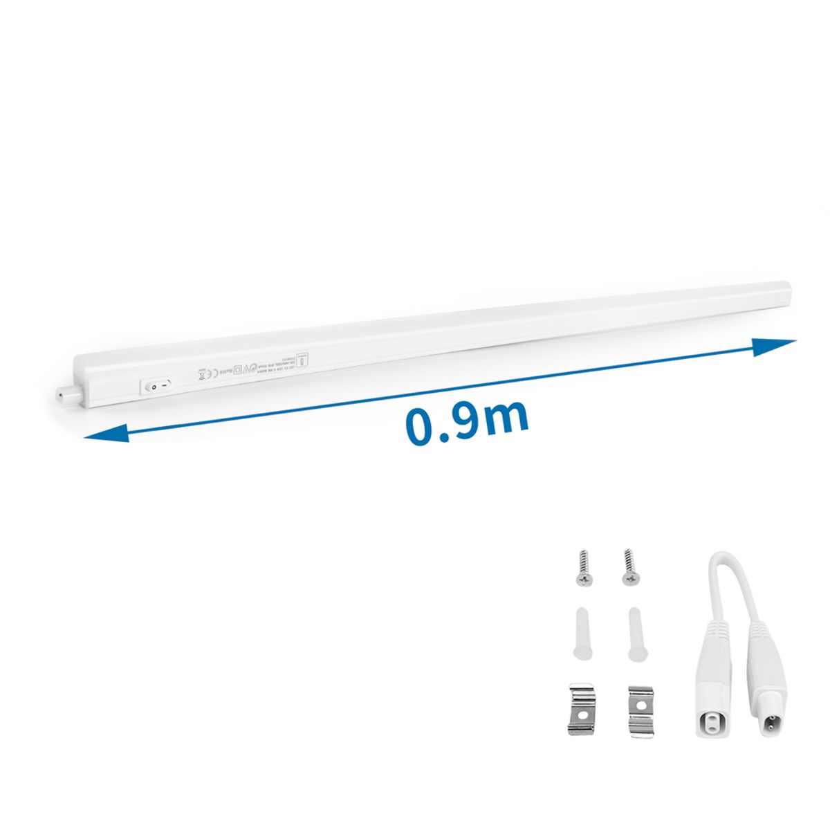 LED T5 Armatur 90cm - 10W 3000K - Kulør : Varm