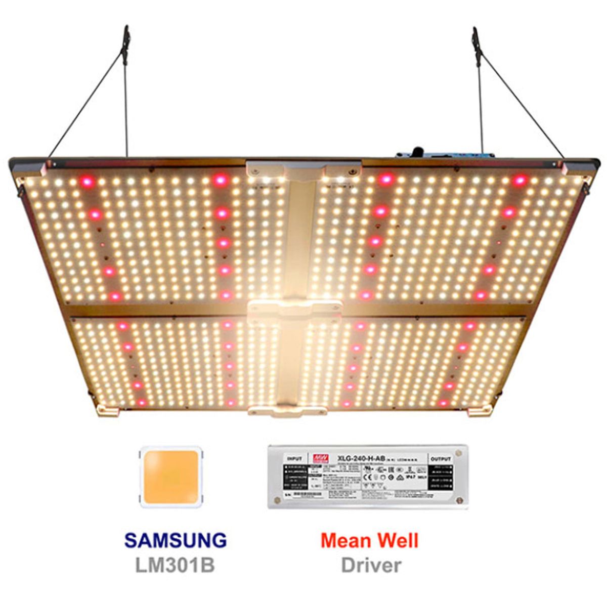 LED Vækstlys, Samsung Quantum Board, 440W, dæmpbar