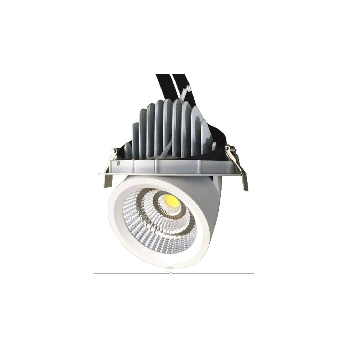 LEDlife 30W Downlight - Justerbar vinkel, 3100lm, Hul: Ø15,5 cm, Mål: Ø16,5 cm, 230V - Dæmpbar : Dæmpbar, Kulør : Varm, Spredning : 38 °