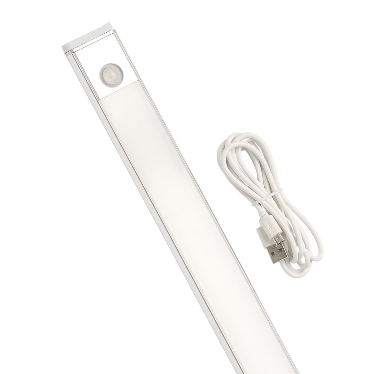 LEDlife batteri skabsbelysning - 30cm, Sølv, PIR sensor, CCT justerbar, genopladelig