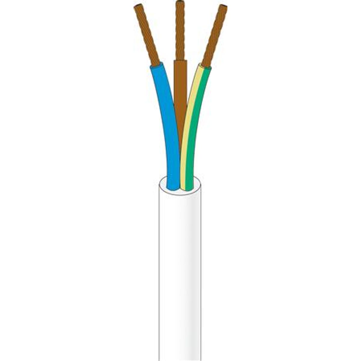 Ledning 3G1,5 Pkaj90 Hvid Rg50 Nkt