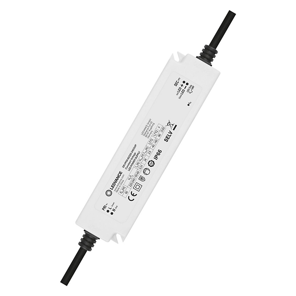 LEDVANCE LED-driver Performance 60W 24V IP66, 163x43x32mm, Hvid