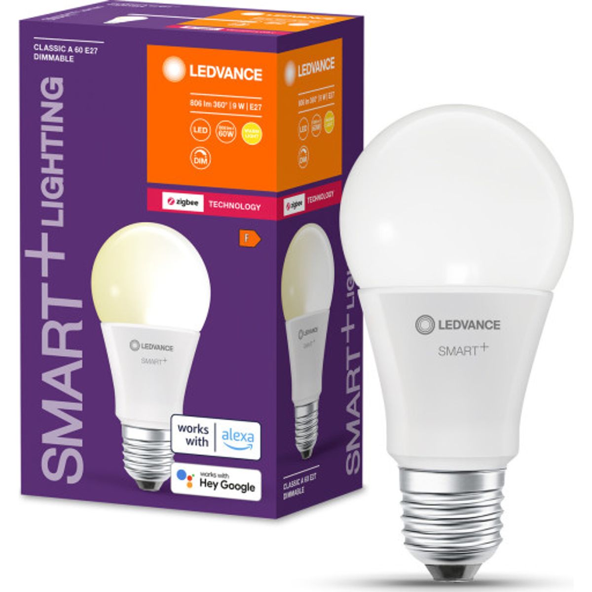 Ledvance Smart+ Zigbee E27 standardpære, 2700K, 9W