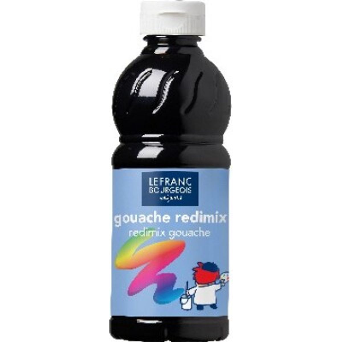 Lefranc & Bourgeois - Gouache Maling - Redimix - Sort - 500 Ml