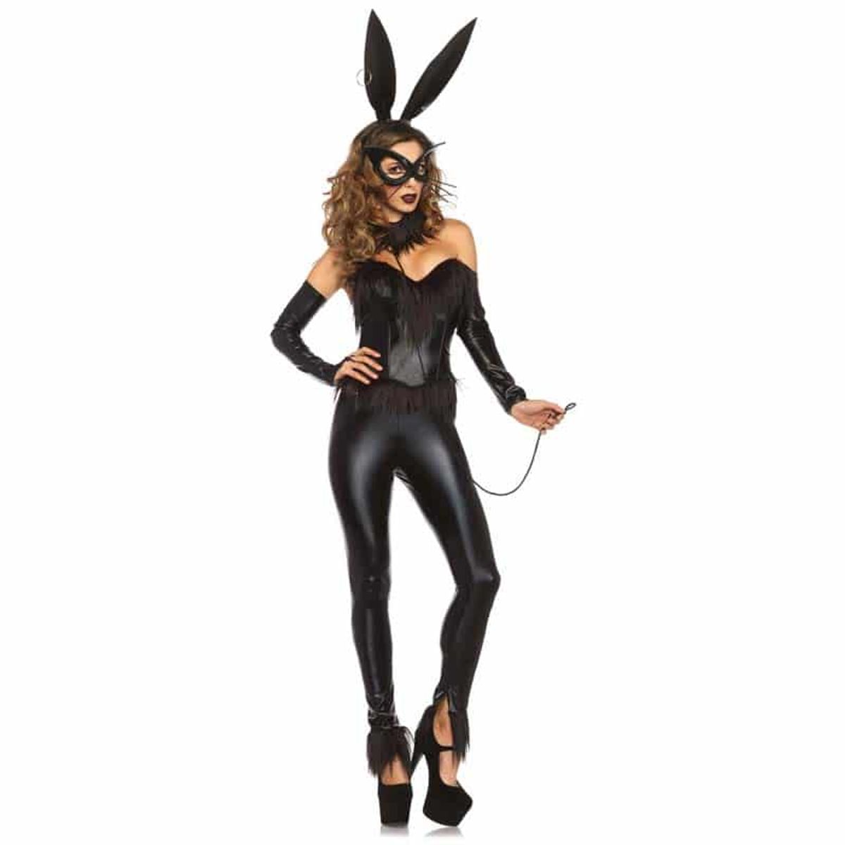 Leg Avenue Bondage Bunny Kostume Sort - L