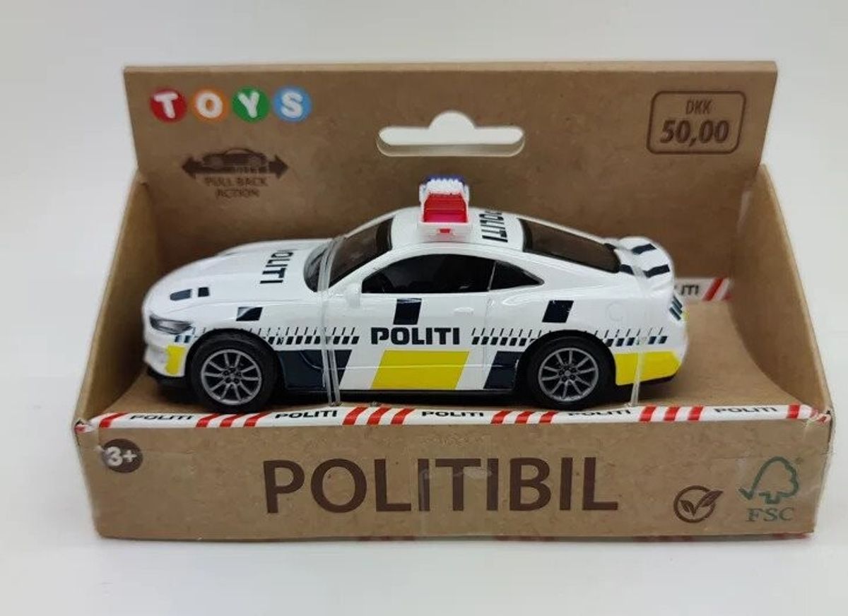 Legetøjs Politibil - 11 Cm