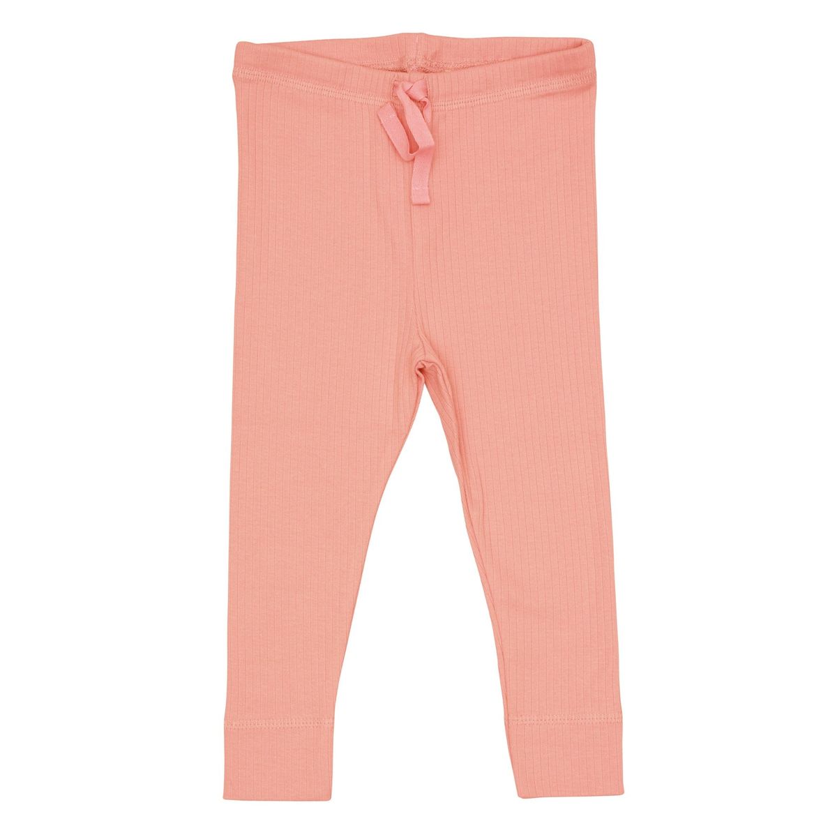 LEGGINGS I RIB JERSEY MED SNØRE - CORAL - CORAL / 62