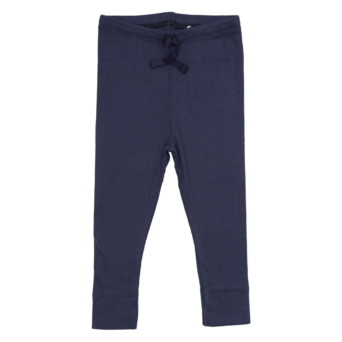 LEGGINGS I RIB JERSEY MED SNØRE - NAVY - NAVY / 116