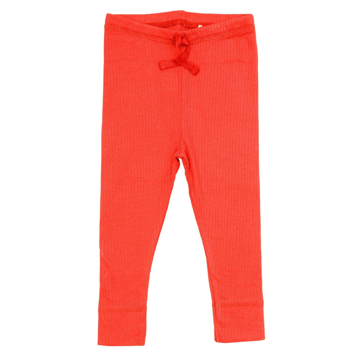 LEGGINGS I RIB JERSEY MED SNØRE - RED - RED / 116