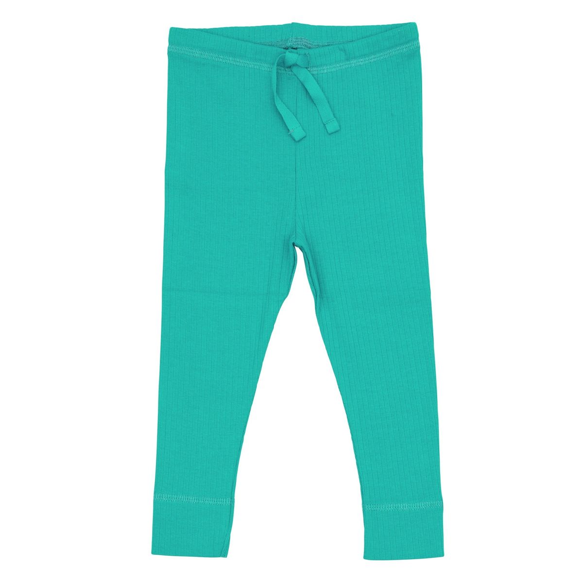 LEGGINGS I RIB JERSEY MED SNØRE - SHARP GREEN - SHARP GREEN / 56